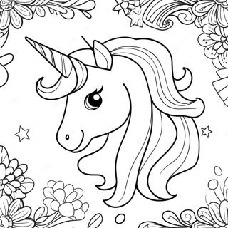 Sparkly Unicorn Horn Coloring Page 72433-58184