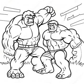 Hulk Vs Abomination Epic Battle Coloring Page 72452-58194