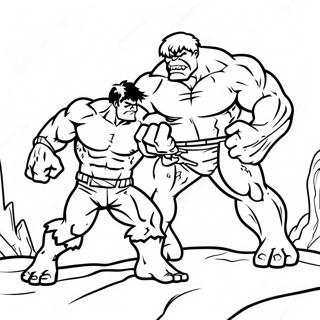 Hulk Vs Abomination Epic Battle Coloring Page 72452-58195