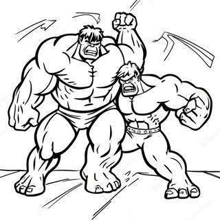 Hulk Vs Abomination Epic Battle Coloring Page 72452-58196