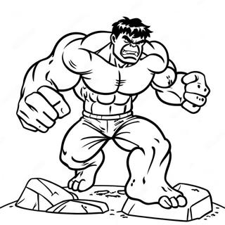 Hulk Smashing Ground Coloring Page 72453-58199