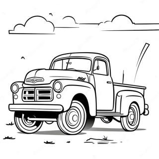 Vintage Pickup Truck Coloring Page 72463-58205