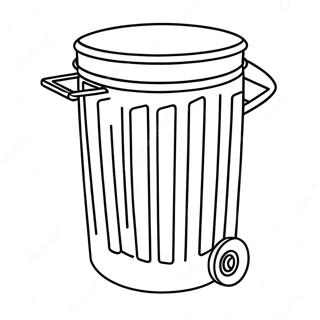 Trash Can Coloring Pages