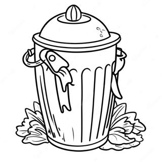 Trash Can Coloring Page 72472-58212