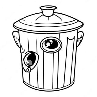 Funny Trash Can With Eyes Coloring Page 72473-58213