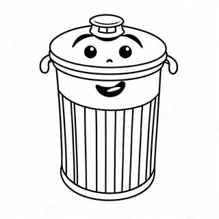 Funny Trash Can With Eyes Coloring Page 72473-58215