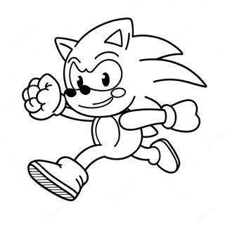 Sonic Running Fast Coloring Page 72483-58221