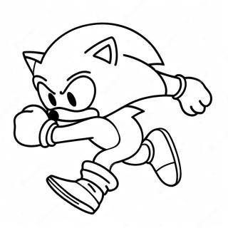 Sonic Running Fast Coloring Page 72483-58222