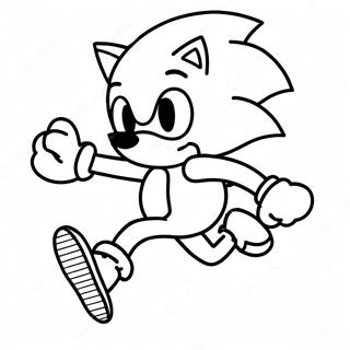 Sonic Running Fast Coloring Page 72483-58223