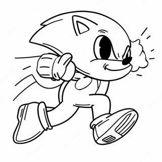 Sonic Running Fast Coloring Page 72483-58224