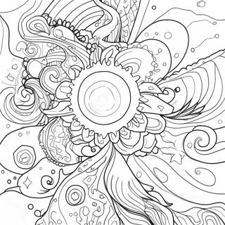 Colorful Nebula Galaxy Coloring Page 7252-5953