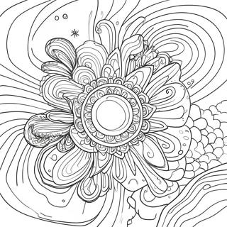 Colorful Nebula Galaxy Coloring Page 7252-5954