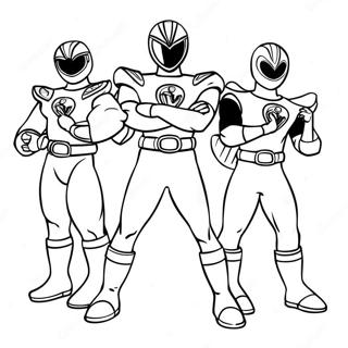 Power Rangers Megaforce Team Coloring Page 72532-58260