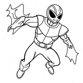 Red Ranger In Action Coloring Page 72533-58262