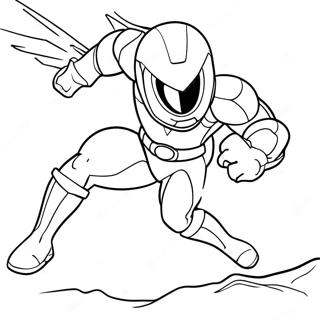 Red Ranger In Action Coloring Page 72533-58263