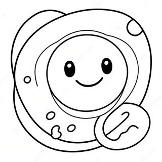 Cute Pacifier With Smiley Face Coloring Page 72543-58266