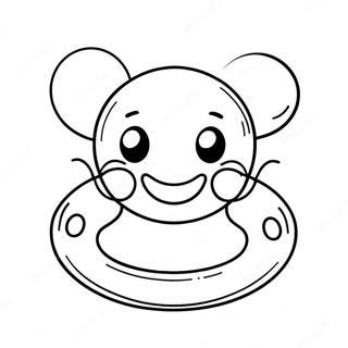 Cute Pacifier With Smiley Face Coloring Page 72543-58267