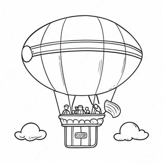 Colorful Blimp Floating In The Sky Coloring Page 72553-58277