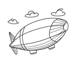 Colorful Blimp Floating In The Sky Coloring Page 72553-58278