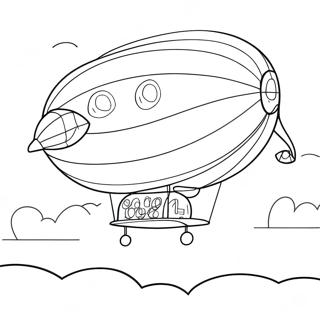 Colorful Blimp Floating In The Sky Coloring Page 72553-58279