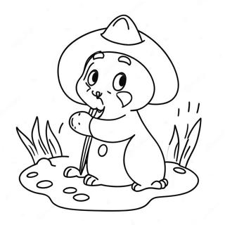 Cute Mole Digging Underground Coloring Page 72572-58291