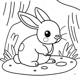 Playful Rabbit In Burrow Coloring Page 72573-58293