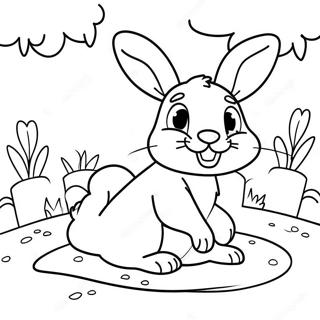 Playful Rabbit In Burrow Coloring Page 72573-58295