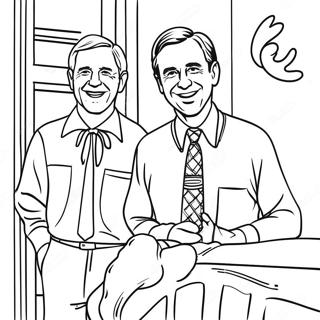 Mr Rogers With Friendly Neighbors Coloring Page 72583-58301