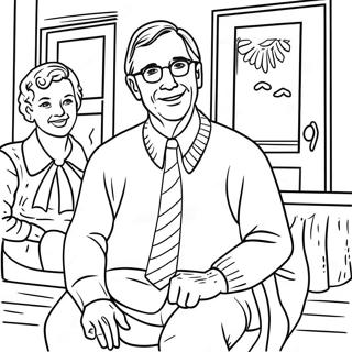 Mr Rogers With Friendly Neighbors Coloring Page 72583-58303