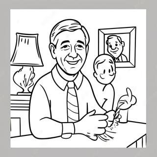 Mr Rogers With Friendly Neighbors Coloring Page 72583-58304