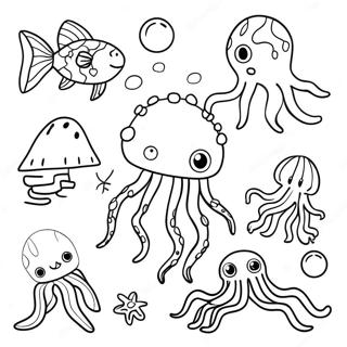 Deep Sea Creatures Coloring Page 72612-58322