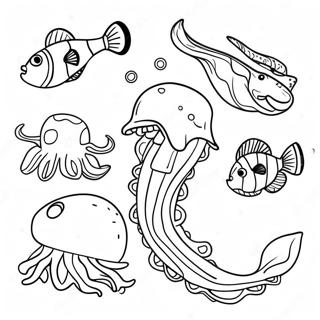 Deep Sea Creatures Coloring Page 72612-58323