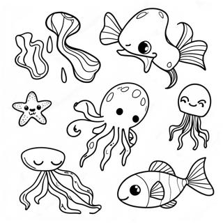 Deep Sea Creatures Coloring Page 72612-58324