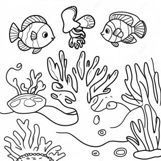 Colorful Coral Reef Coloring Page 72613-58326