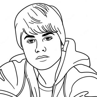 Justin Bieber Coloring Page 7261-5959