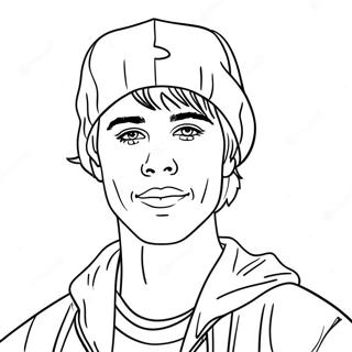 Justin Bieber Coloring Page 7261-6145