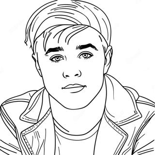 Justin Bieber Coloring Page 7261-6147