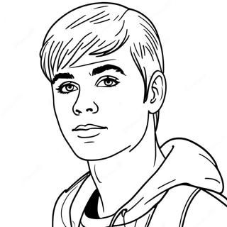 Justin Bieber Coloring Page 7261-6148