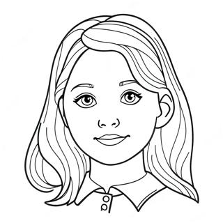 Realistic Girl Portrait Coloring Page 72622-58330