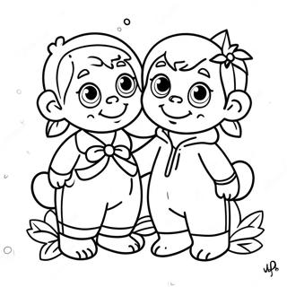 Ivy And Bean Friendship Coloring Page 72653-58354