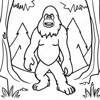 Sneaky Sasquatch Coloring Pages