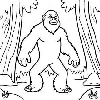 Sneaky Sasquatch Coloring Page 72662-58366