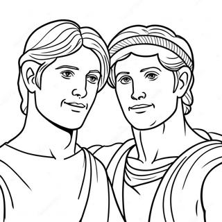 David And Jonathan Friendship Coloring Page 72672-58374