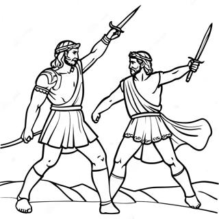 David And Jonathan Coloring Pages