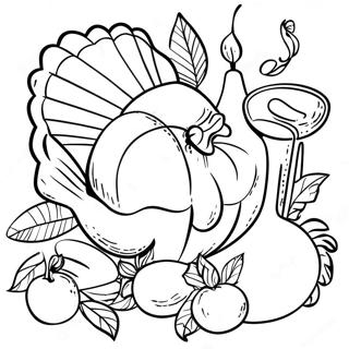 Thanksgiving Music Coloring Page 72682-58380