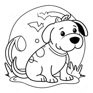 Halloween Dog Coloring Page 7271-5987