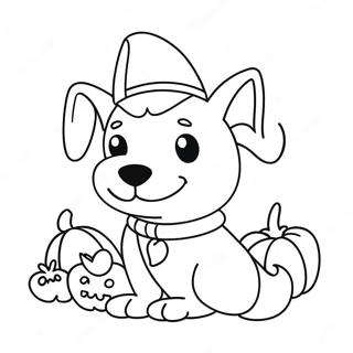 Halloween Dog Coloring Page 7271-6155