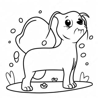 Spooky Ghost Dog Coloring Page 7272-6161