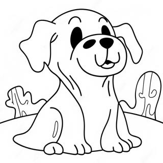 Spooky Ghost Dog Coloring Page 7272-6163