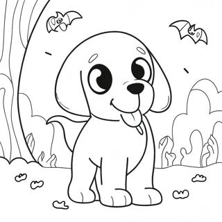 Spooky Ghost Dog Coloring Page 7272-6164